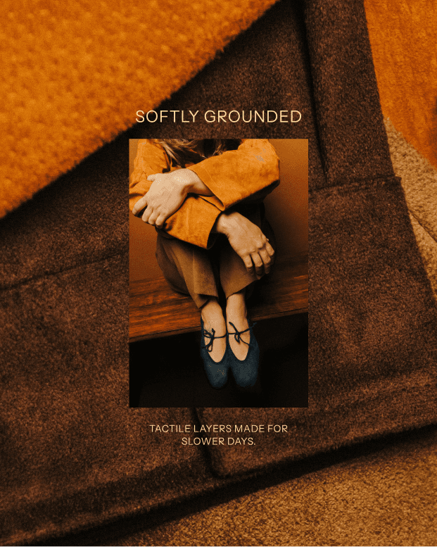 A fashion template promoting a knitwear collection